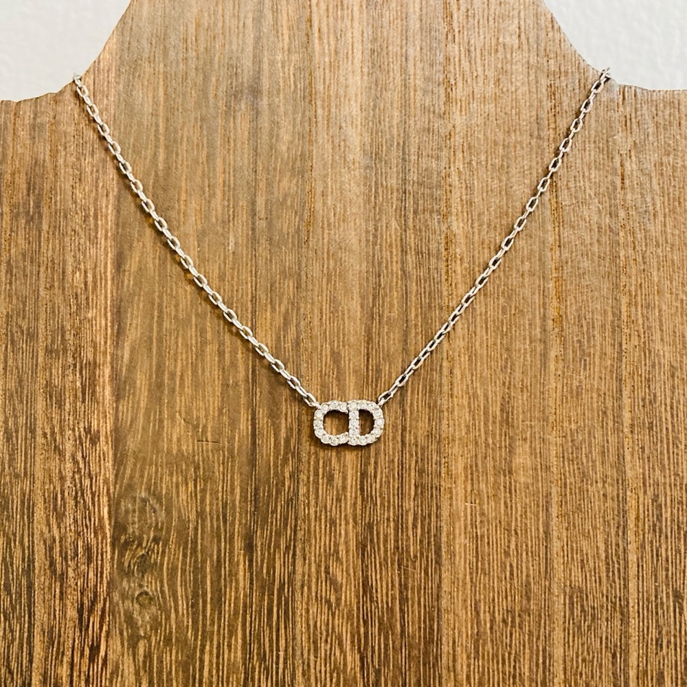 Auth Dior Clair D Lune Necklace View 2